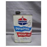 Amoco Outboard Motor Oil Can, Empty Amoco Outboard Motor Oil Can, Empty