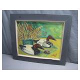 Signed 1958 Duck Painting by Brawly Signed 1958 Duck Painting by Brawly