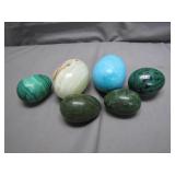 6 Polished Stone Eggs 6 Polished Stone Eggs