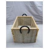Barn Wood Crate With Horseshoe Handles Barn Wood Crate With Horseshoe Handles