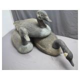 Three Large Plastic Goose & Duck Decoys Three Large Plastic Goose & Duck Decoys