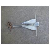 Galvanized Fluke-Style Anchor with Chain Galvanized Fluke-Style Anchor with Chain