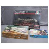 3 HO-Scale Train Kits in Original Packaging 3 HO-Scale Train Kits in Original Packaging