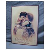Clark�s O.N.T. Spool Cotton Advertising Sign Clark�s O.N.T. Spool Cotton Advertising Sign