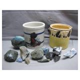 Ceramic Pots and Unique Rock Collection Ceramic Pots and Unique Rock Collection