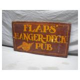 Flaps� Hanger-Deck Pub Wooden Sign Flaps� Hanger-Deck Pub Wooden Sign