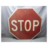 Retro Metal STOP Sign with Character Retro Metal STOP Sign with Character