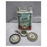 Retro Anti-Freeze Tin with Radiator Caps and... Retro Anti-Freeze Tin with Radiator Caps and...