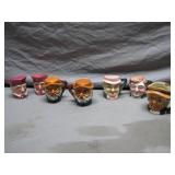 8 Hand-Painted Ceramic Face Mugs/Shakers 8 Hand-Painted Ceramic Face Mugs/Shakers