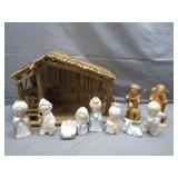 Homco Nativity Set with Stable Homco Nativity Set with Stable