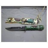 Fixed Blade Knife with Sheath and Serrated Edge Fixed Blade Knife with Sheath and Serrated Edge