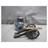 Mini Brass Cannon and Marble Collection Mini Brass Cannon and Marble Collection