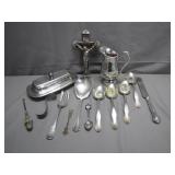Eclectic Silver Tableware and Decorative Lot Eclectic Silver Tableware and Decorative Lot