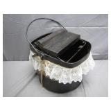 Unique De Luxe Wringer Pail with Lace Trim Unique De Luxe Wringer Pail with Lace Trim