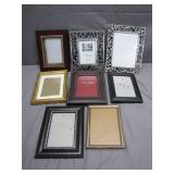 8 Assorted Photo Frames in Various Sizes 8 Assorted Photo Frames in Various Sizes