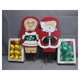 Santa and Mrs. Claus Decorations with Ornaments Santa and Mrs. Claus Decorations with Ornaments