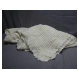 Handcrafted Ivory Crochet Blanket Handcrafted Ivory Crochet Blanket