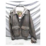 Leather Bomber Jacket With Aviator Theme Leather Bomber Jacket With Aviator Theme