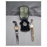Trio of Watches With Original Display Case Trio of Watches With Original Display Case