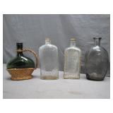 Four Collectible Glass Bottles Four Collectible Glass Bottles