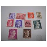 WWII German Hitler Stamps Assortment
