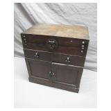 Rustic Wooden Chest with Metal Accents