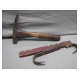 Vintage Ice Axe and Ice Hook Tool Bundle