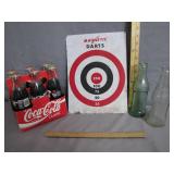 Classic Coca-Cola Bottles and Vintage Game Lot