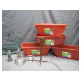 Planters, Glassware, Candleholder, Rack