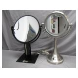 Two Illuminated Vanity Mirrors