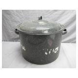 Speckled Enamel Stock Pot With Lid