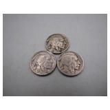 (3) 1935 D & S Buffalo Nickels
