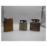 3 Antique Lighters with Engravings