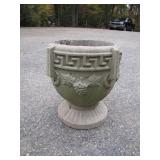 Classic Concrete Planter with Grape Relief