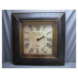 Square Wall Clock With Roman Numerals