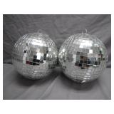 Two Reflective Disco Balls