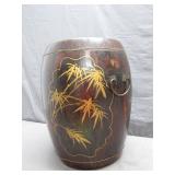 Decorative Barrel with Bamboo Motif