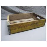 Coca-Cola Wooden Crate with Yellow Finish