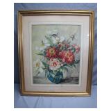 Floral Still Life by E. Forkner