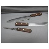 Three Wooden-Handled Knives