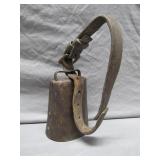 Rustic Cow Bell With Leather Strap