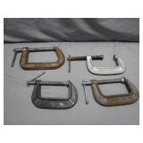 Four Vintage C Clamps