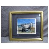Framed Landscape Illustration of a Castle