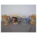 Four Decorative Beer Steins