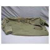 Military-Issue Canvas Bag With Canteen