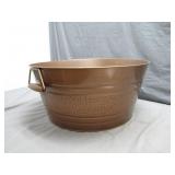 Large Brown Metal Beverage Tub with Opener