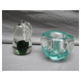 Two Art Glass Paper Weights