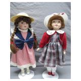 Porcelain Doll Pair in Traditional Dresses