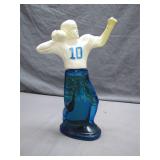 Vintage Football Player Glass Decanter