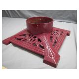 Cast Iron Christmas Tree Stand in Red Finish